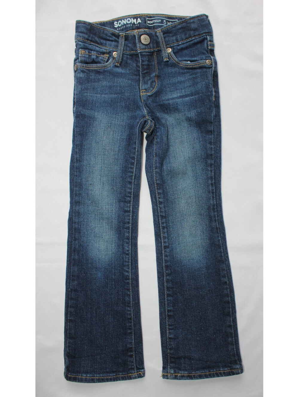 Sonoma Girls Bootcut Jeans Size 5 Slim Adjustable Waist Denim GSD922